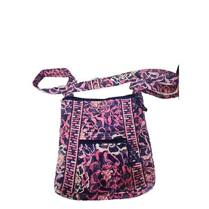 Vera Bradley Crossbody Hipster Bag Ribbons Retired Pattern Adjustable Strap 2012